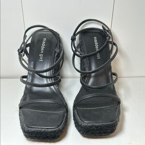 Madden Girl Black Strappy Heels